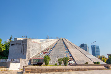 Fototapeta na wymiar famous architecture Pyramid of Tirana
