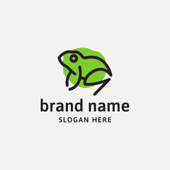 frog logo design template vector illustration