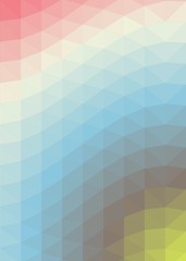 Rainbow Color Abstract trianglify Generative Art background illustration