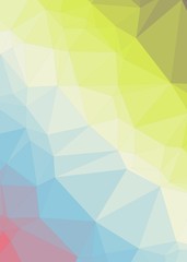 Rainbow Color Abstract trianglify Generative Art background illustration