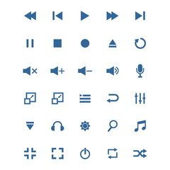 media player icon vector design symbol