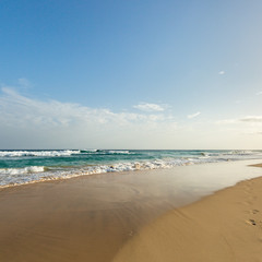 Wide golden beach