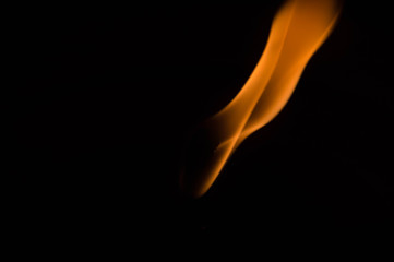 Flame of fire in the wind