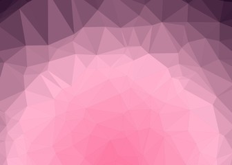 Fototapeta premium hotpink Color Abstract trianglify Generative Art background illustration