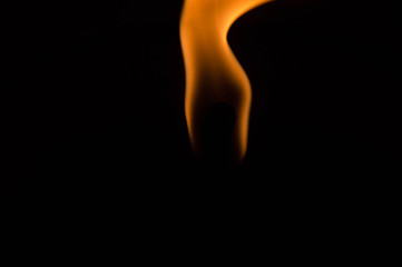 Flame of fire in the wind