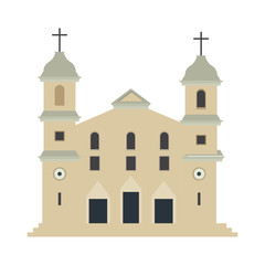 Fototapeta premium Isolated traditional church over a white background - Vector illustration