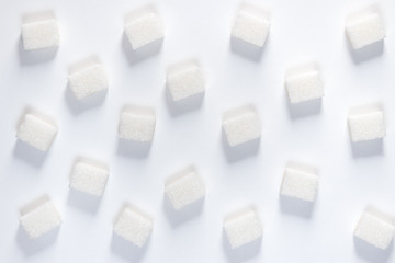 white sugar on a white background