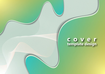 Bright abstract gradient wave background. Template for advertising, marketing.