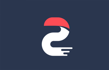 number 2 white orange design logo for company icon