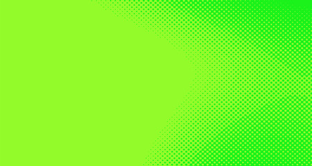 Bright green and yellow pop art retro background with halftone in comic style for sale, vector illustration eps10