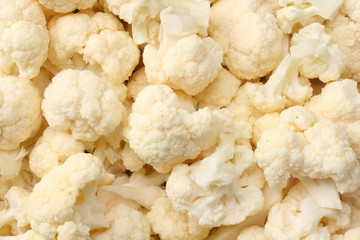 Fototapeta na wymiar Cauliflower texture. Cauliflower background. Cauliflower close-up texture