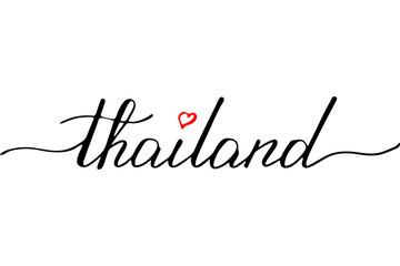 Thailand handwritten text vector