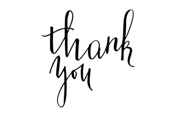 Thank you writing handwritten text vector
