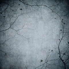 Grunge image of tree silhouettes. Perfect halloween background.