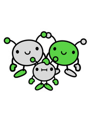 familie mit baby kleines gelandet