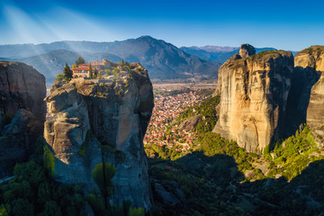 aerial view from the Monastery of the Holy Trinity in Meteora, Greece