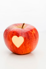 Apfel mit Herz