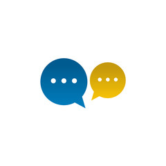 bubble chat icon logo design template