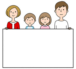 家族　二世代　ホワイトボード