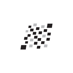 Race flag icon logo design template