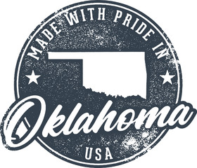 Made in Oklahoma State Packaging Label - obrazy, fototapety, plakaty