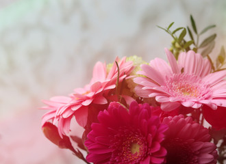 close up of a colorful bouquet with bokeh and light flares