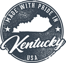 Made in Kentucky State Packaging Label - obrazy, fototapety, plakaty
