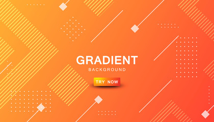 Orange gradient geometric shape background
