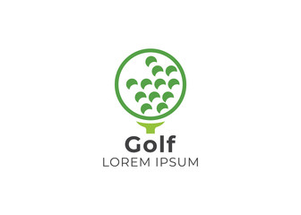 Golf ball Icon Logo. Golf championship vector logotype