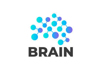 Fototapeta na wymiar Abstract human brain logo. Business vector logo. Brain, Creative and learning icons