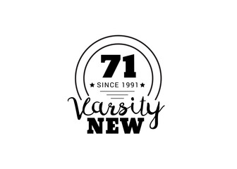Fototapeta premium Vintage varsity emblem. Varsity logotype. College vector logo