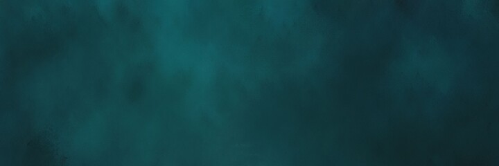 very dark blue, dark slate gray and teal green colored vintage abstract painted background with space for text or image. can be used as header or banner
