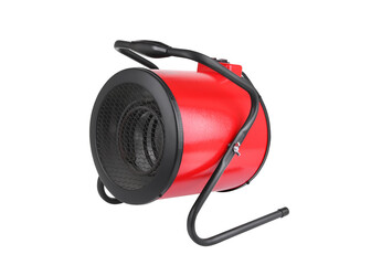 Electric room heater. Electric heater isolate on a white background. Thermal electric gun.
