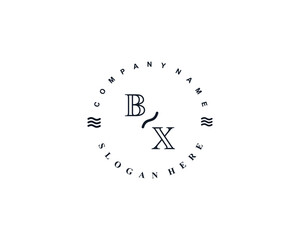  Initial BX vintage logo template