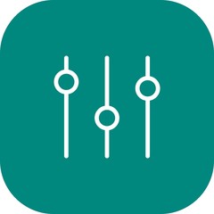 Round Corner Volume Bar Icon With White Background