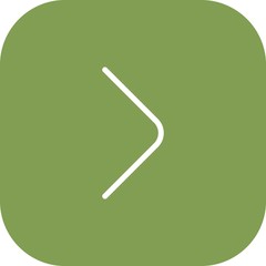 Round Corner Right Arrow Icon With White Background