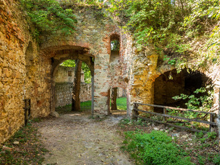Ruin of castel Landsee in Burgenland Austria