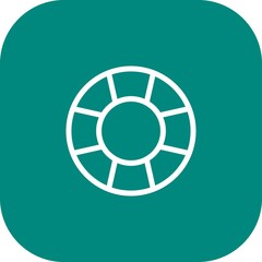 Round Corner Swimming Tube Icon With White Background