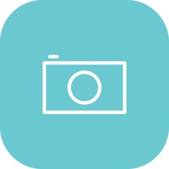 Round Corner Camera Icon With White Background