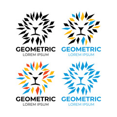 Logo Lion vector. Abstract geometric Lion Logo. Creative animal logo