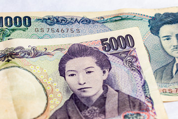 Japanese Yen cash for asian economic businese 