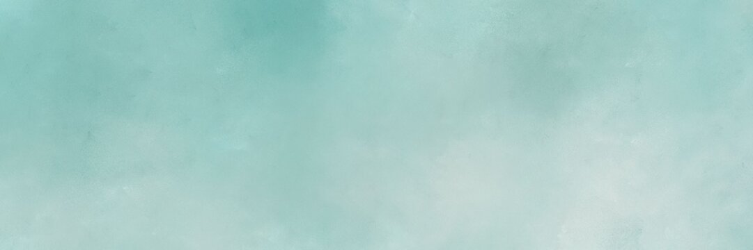 pastel blue, light gray and medium aqua marine colored vintage abstract painted background with space for text or image. can be used as header or banner