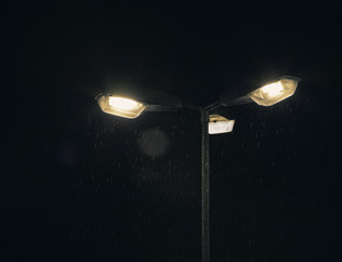 street lamp in night