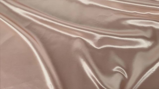 beautiful silk fabric of a delicate cream color draped with small folds, soft flowing, luxurious, wedding concept, texture, background, card form, copy space