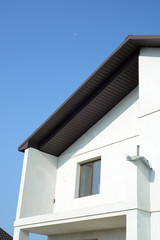 Home under construction on a building site