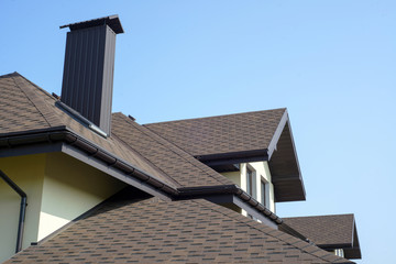 Fototapeta na wymiar roof of newly builded house