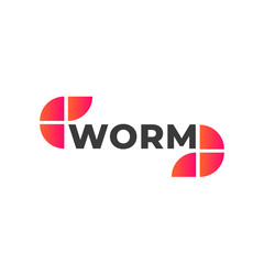 Worm logo design. Worm concept logotype. Abstract animal logo