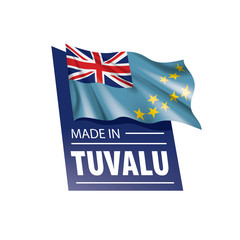 Tuvalu flag, vector illustration on a white background