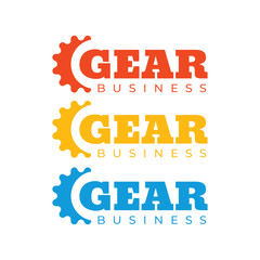 Gear logo design vector. Cog vector logo. Engineering wheel creative logotype