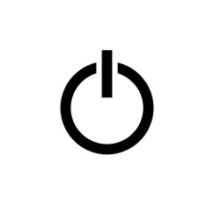 an icon in the form of power on for templates and design purposes